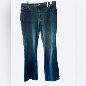 Lands End Original Fit Boot Leg Jeans , Light Wash Denim Size 12